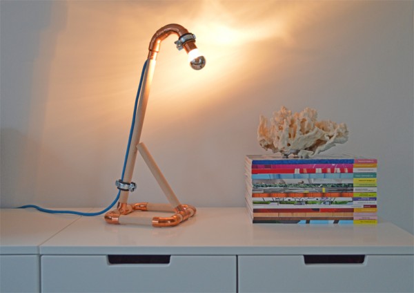 DIY Lampe Kupfer Holz12